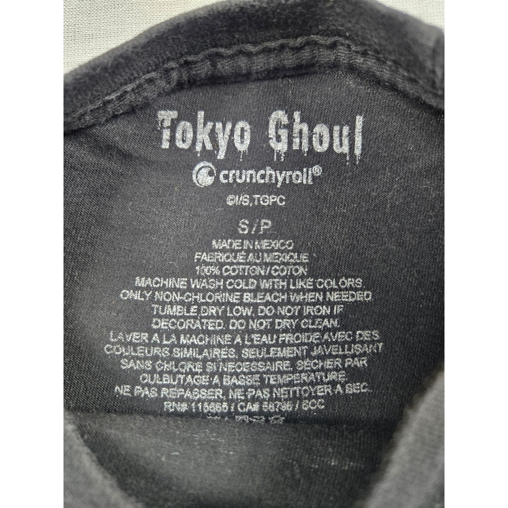 Tokyo‎ Ghoul Ken Kaneki Graphic T-Shirt Black Mens Small Crunchyroll Anime Tee - Picture 2 of 9
